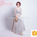 Scour Silber Sexy Kurzarm Suzhou Abendkleid